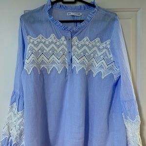 Striped blouse with long sleeves